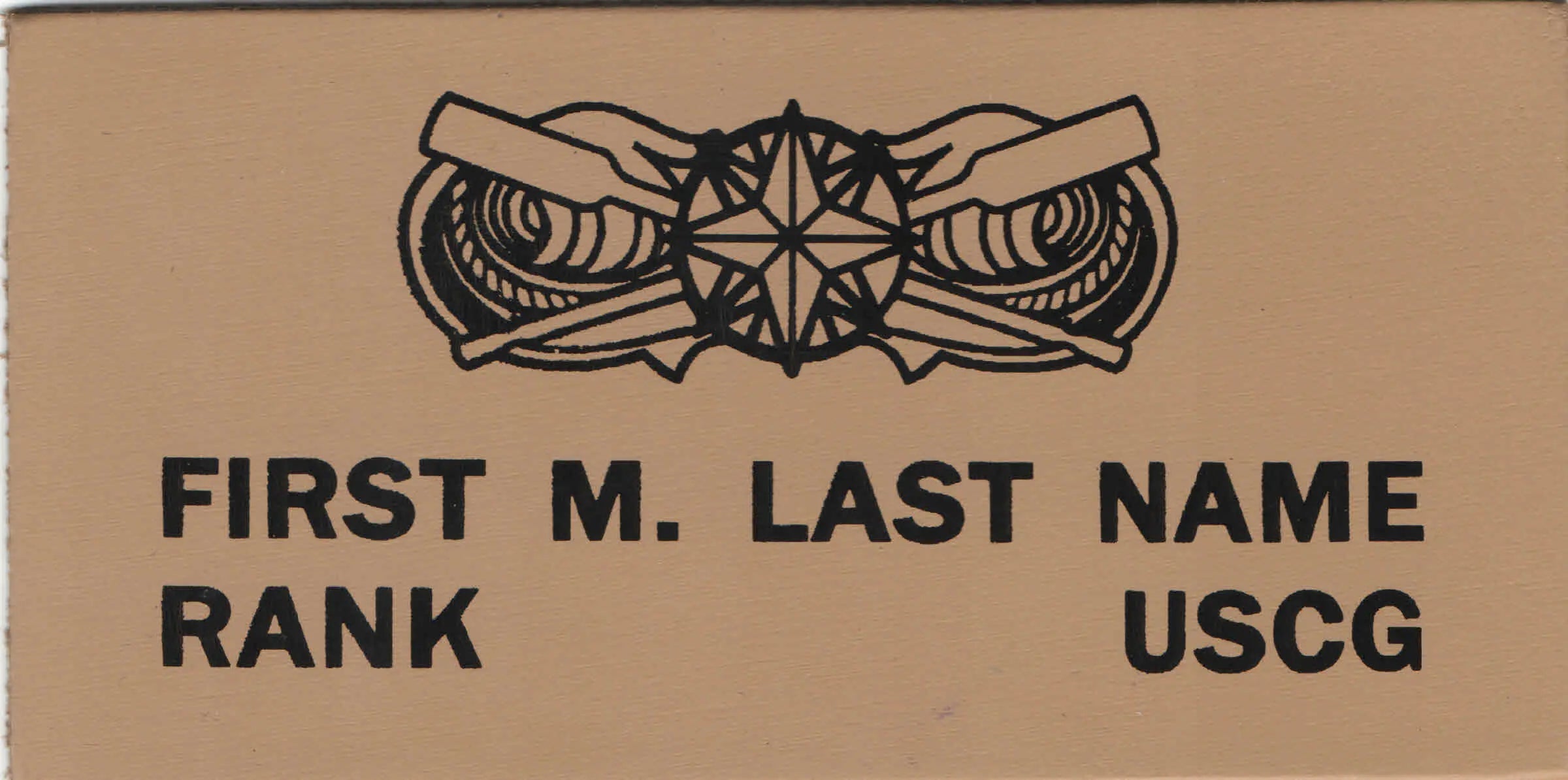 US Coast Guard tan badges