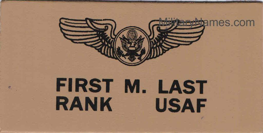 U.S. Air Force tan leather badge set of 2 — handcrafted for uniforms and flight suits
