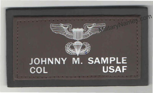 leather a-2 jacket badge with 2 logos