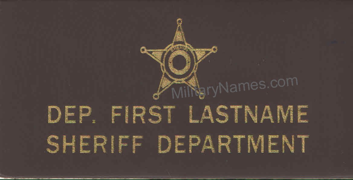 Law & Ems Brown Leather Badges