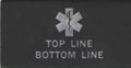Law & Ems Black Leather Badges featuring a black leather patch with silver EMS star and top-line bottom-line text