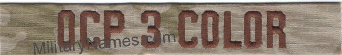 OCP 3 color name tapes with Hook fastener