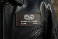 Set of handcrafted Air Force brown leather badges with crisp U.S. Air Force insignia on genuine tan leather
