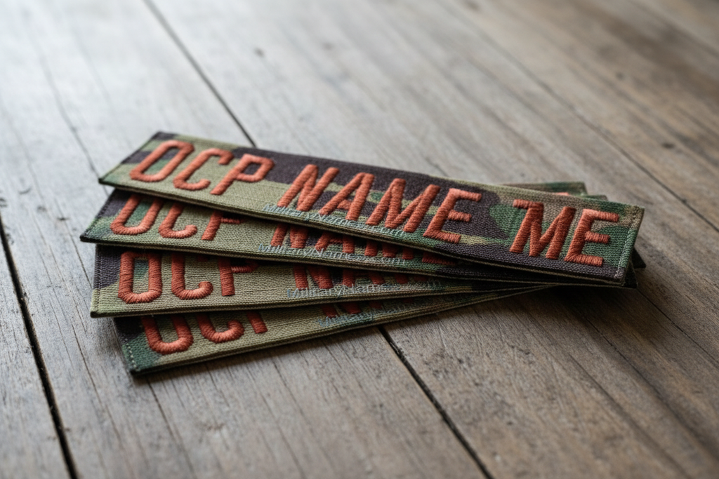 Stacked OCP Name Tapes on Table