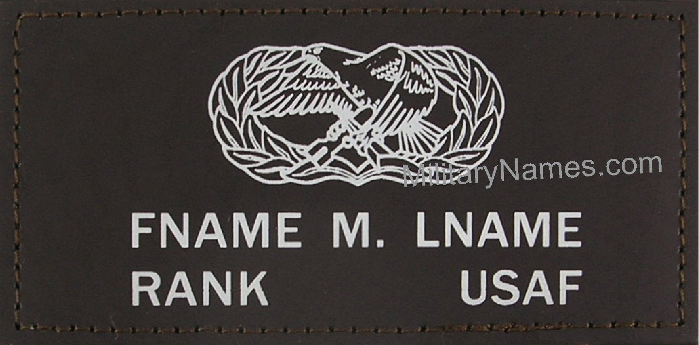Air Force Brown Leather Badges