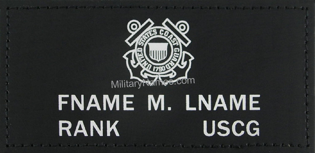 black leather uscg badge