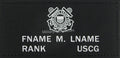 black leather uscg badge