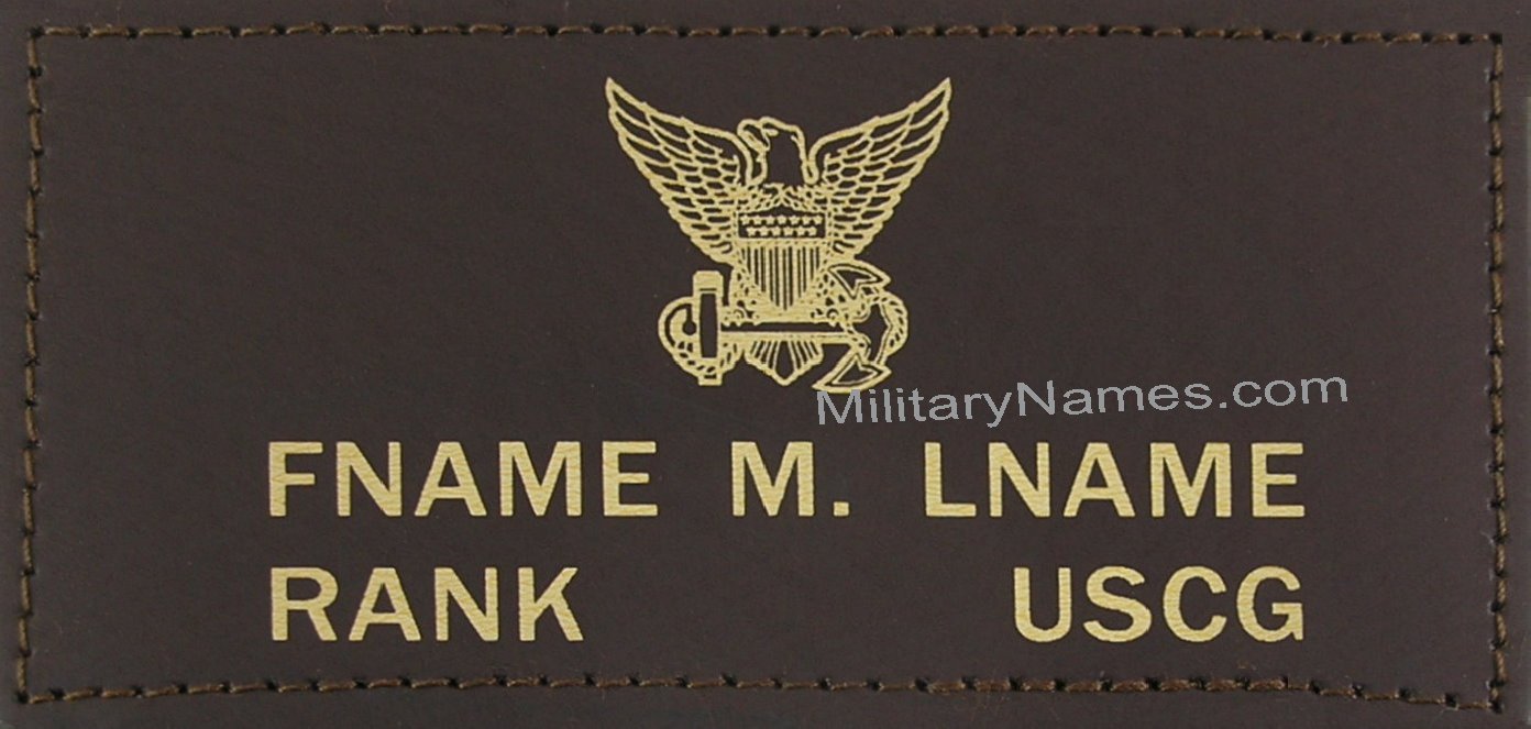 USCG brown flight suit tag