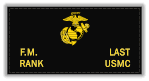 USMC black leather badges