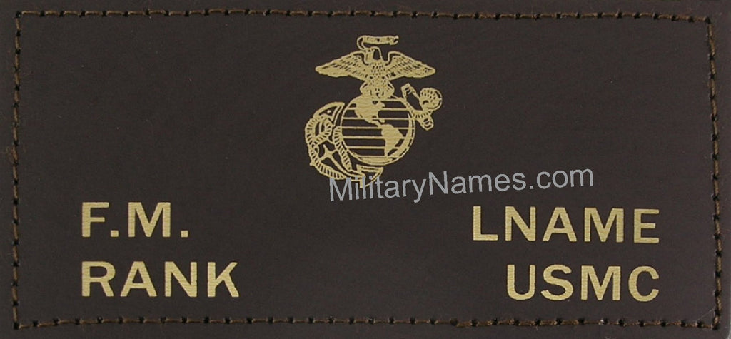 USMC brown leather badge set of 2 — handcrafted for uniforms and flight suits