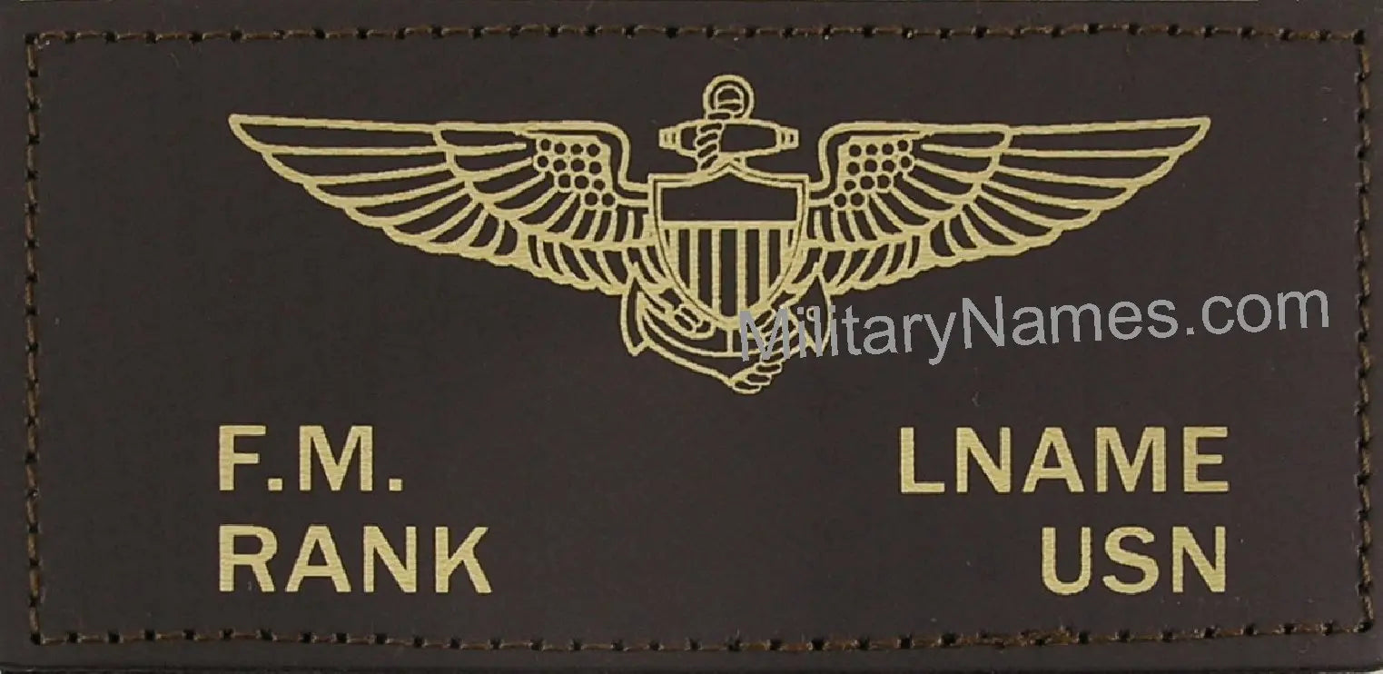 us navy brown flight suit tag
