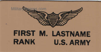 Tan leather army badge